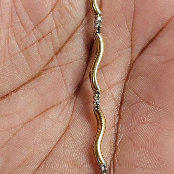 Real! 10kt Gold & Diamonds Tennis Bracelet - Picture 9 of 11